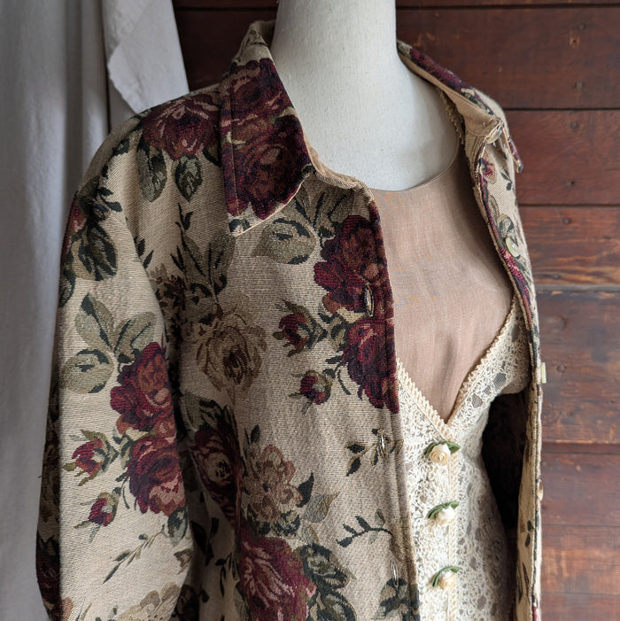 90s/Y2K Vintage Floral Tapestry Jacket