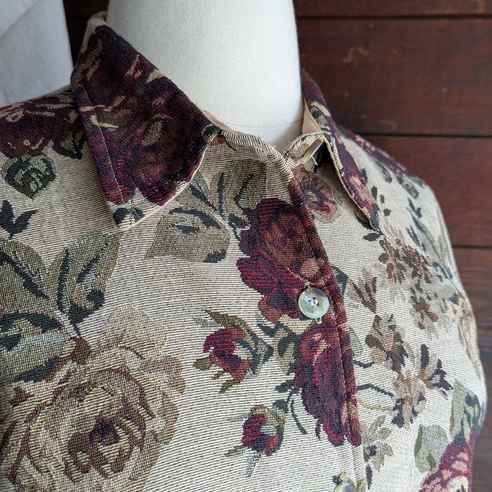 90s/Y2K Vintage Floral Tapestry Jacket