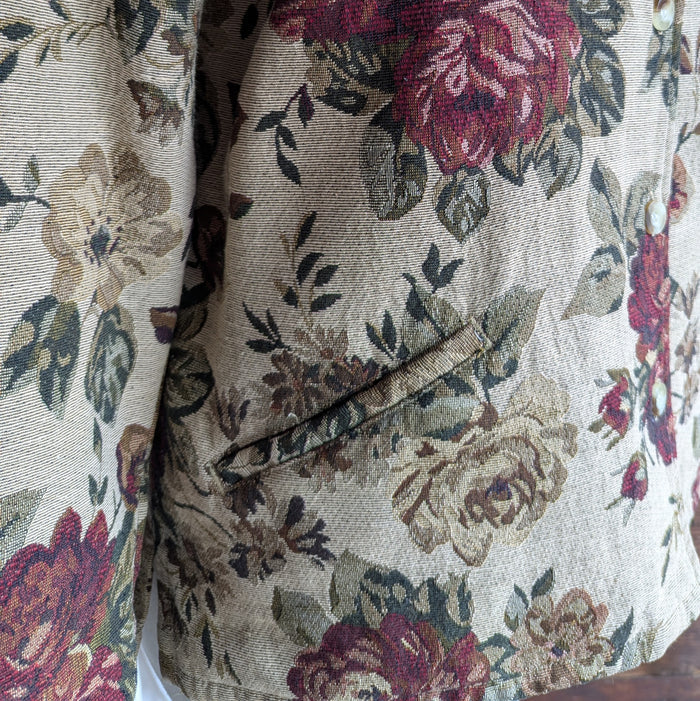 90s/Y2K Vintage Floral Tapestry Jacket