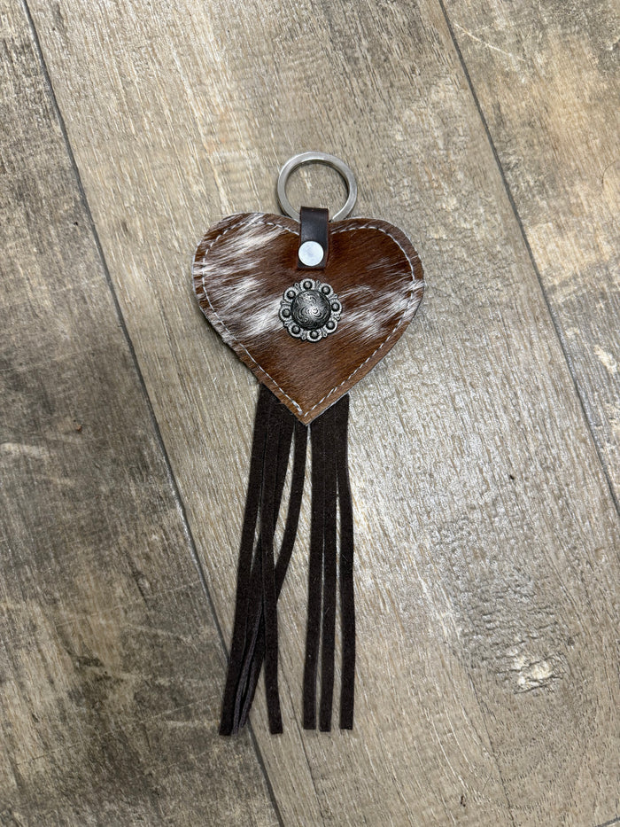 Cowhide  leather key fob TBT
