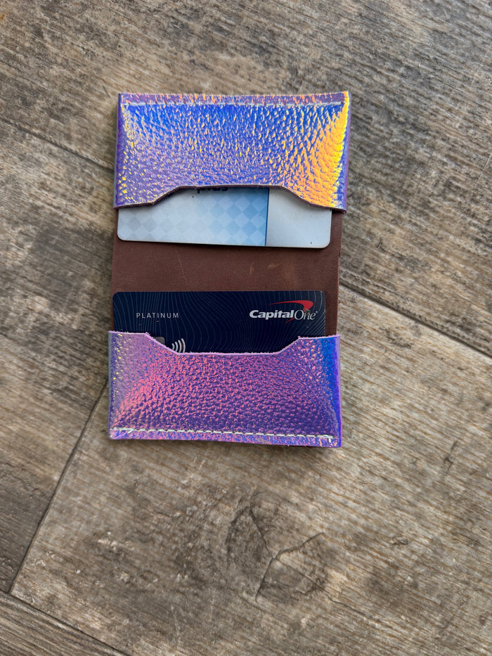 Cardholder unisex leather minimalist card wallet