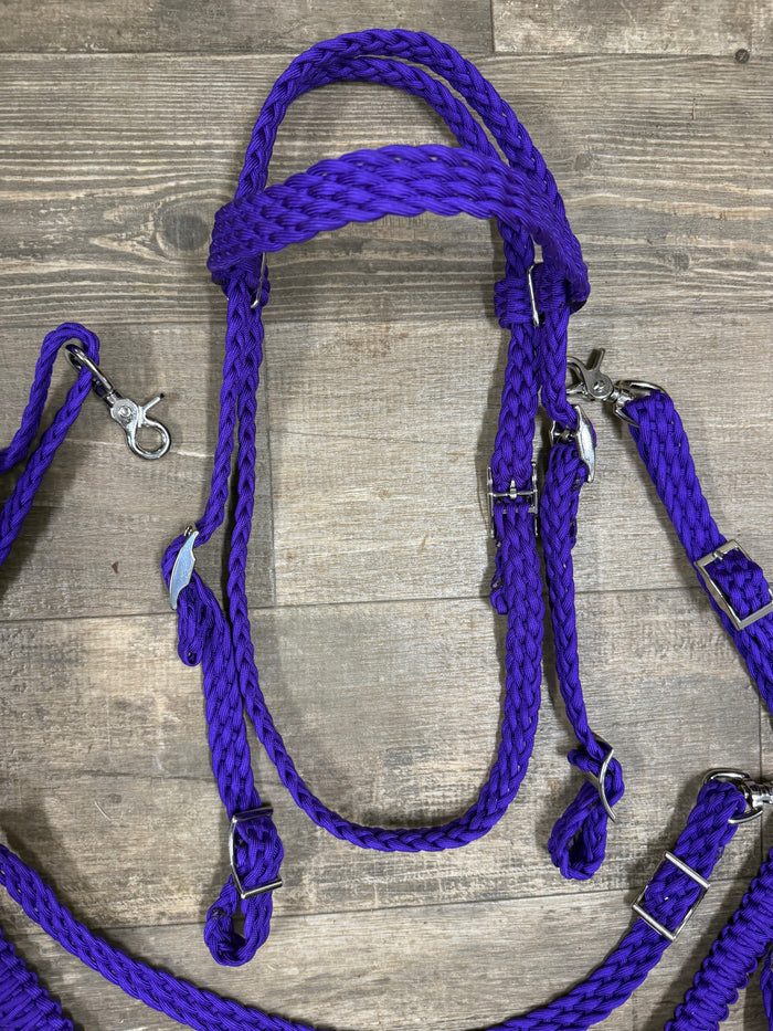 horse tack set,  (breast collar, wither strap, reins , and browband bridle)