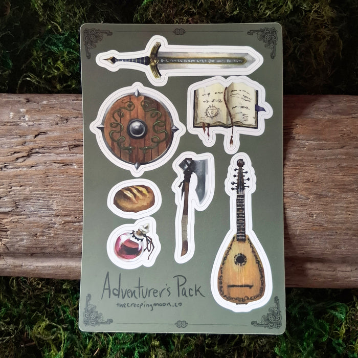 Adventurer's Pack Vinyl Sticker Sheet