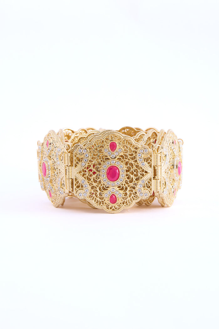 Ahri Gold/Fuchsia Belt