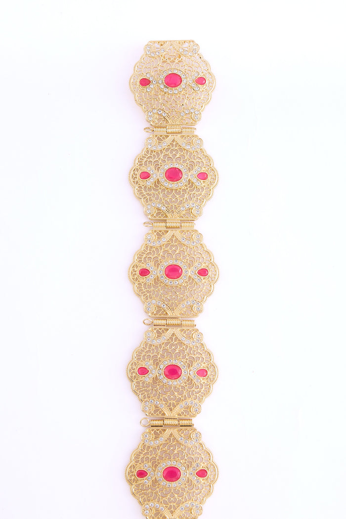 Ahri Gold/Fuchsia Belt