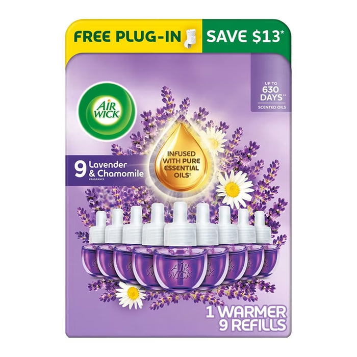 Air Wick Lavender & Chamomile Plug-In Scented Oil Refills 0.74 oz - 9 Ct