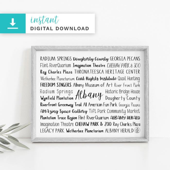Albany, GA Digital Download