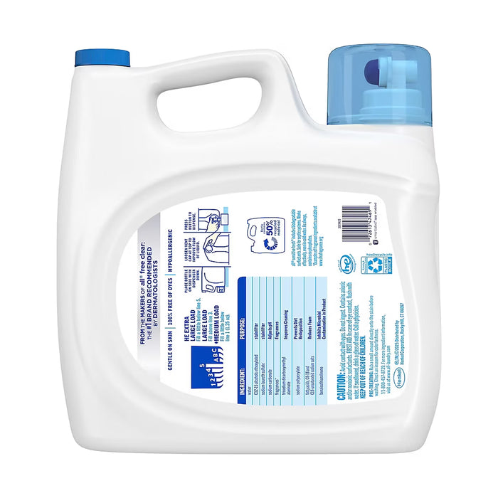 all Sensitive Fresh Liquid Laundry Detergent, Spring Breeze, 166 Loads, 208 fl. oz.
