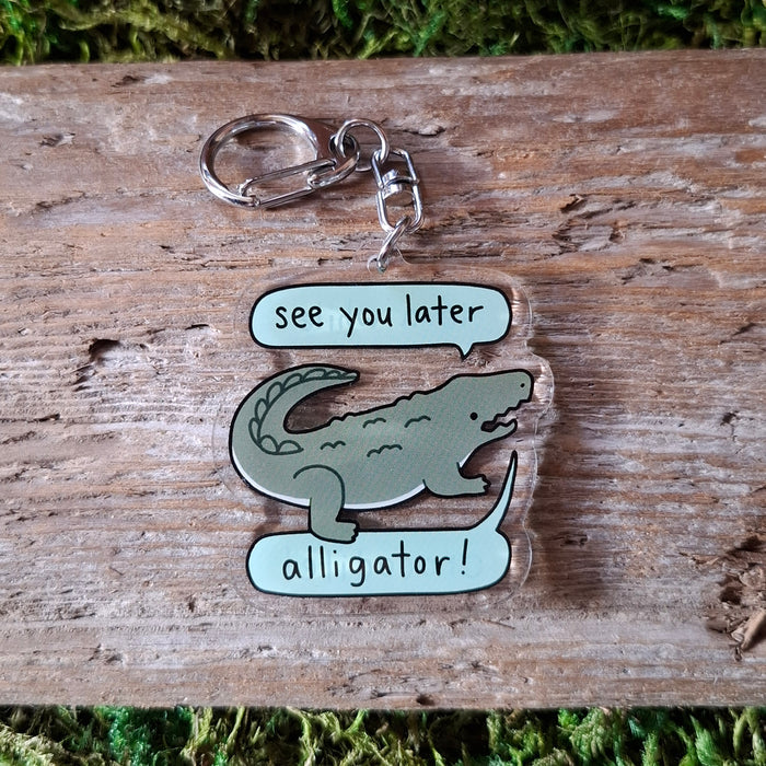 Alligator Crocodile Double-sided Keychain