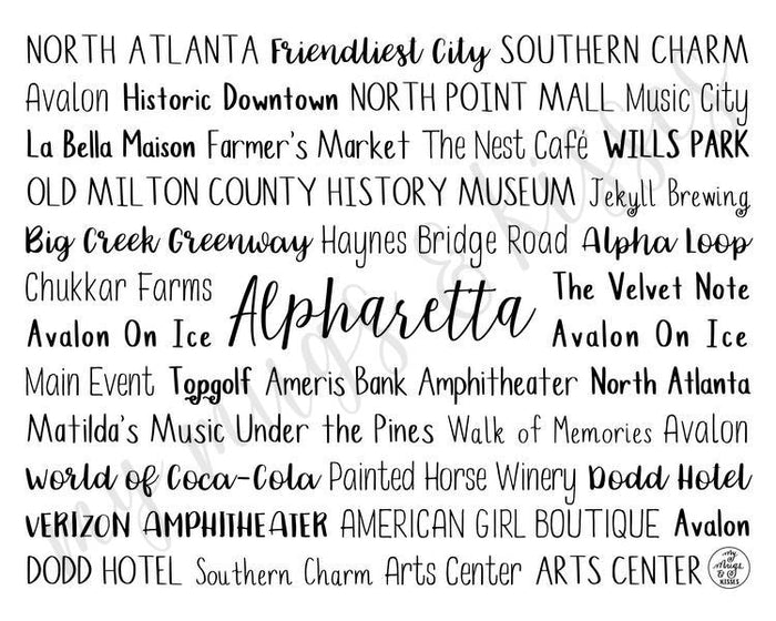 Alpharetta, GA Digital Download