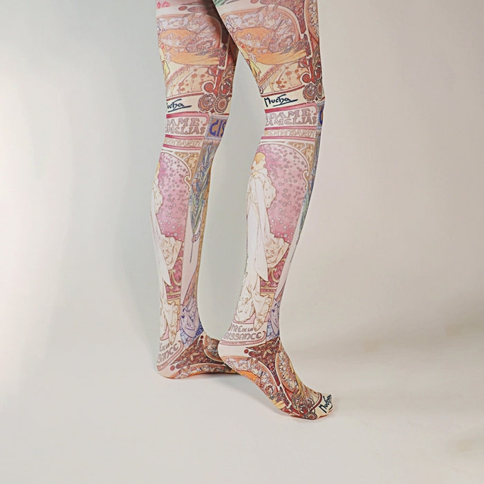 "Alphonse Mucha" Printed Art Tights