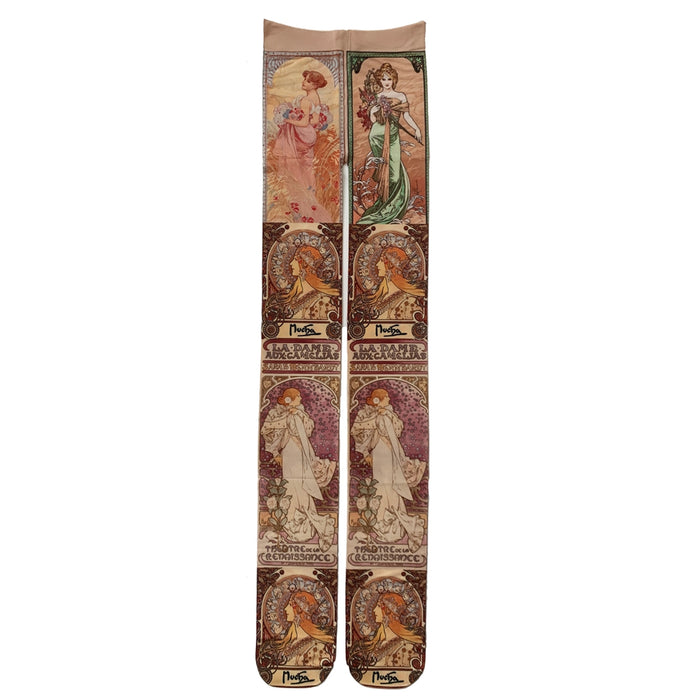 "Alphonse Mucha" Printed Art Tights