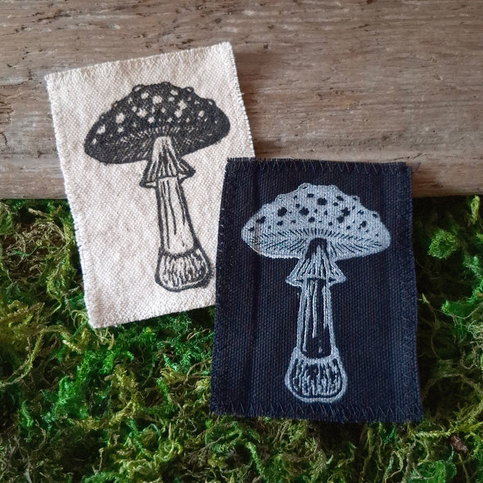 Amanita Mushroom Canvas Patch