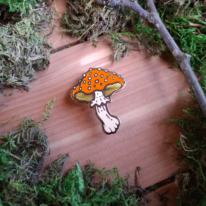 Amanita Mushroom Enamel Pin