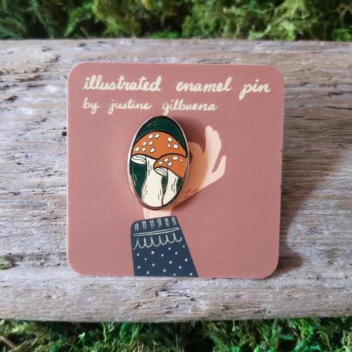 Amanita Mushroom Enamel Pin