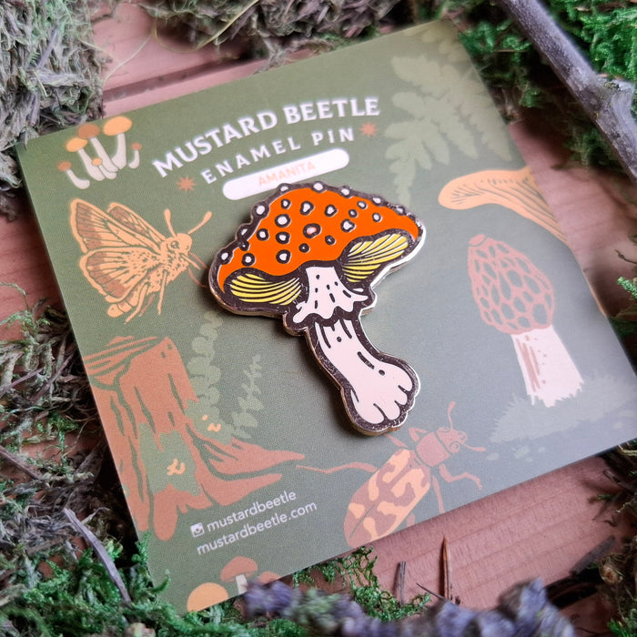 Amanita Mushroom Enamel Pin