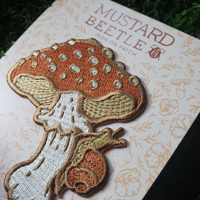 Amanita & Snail Iron-On Patch