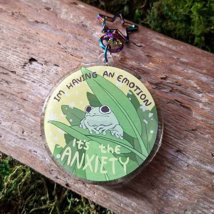 Anxiety Frog Keychain