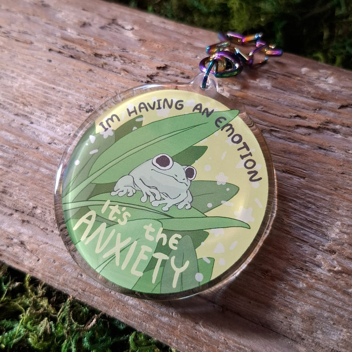 Anxiety Frog Keychain