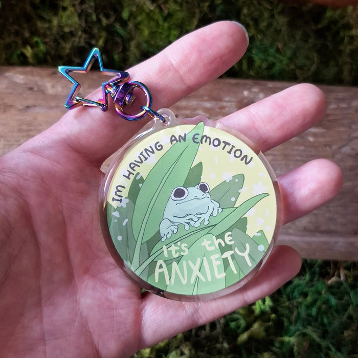 Anxiety Frog Keychain