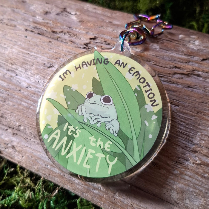 Anxiety Frog Keychain