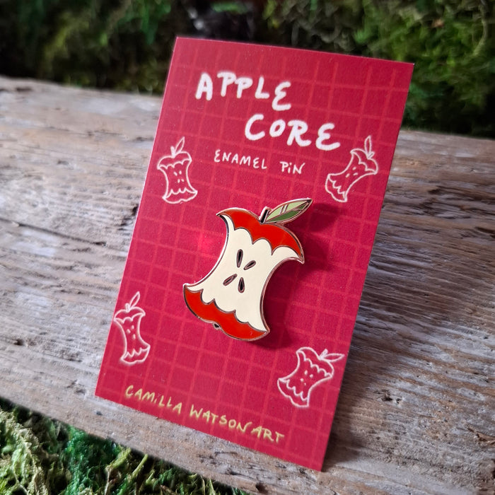 Apple Core Enamel Pin