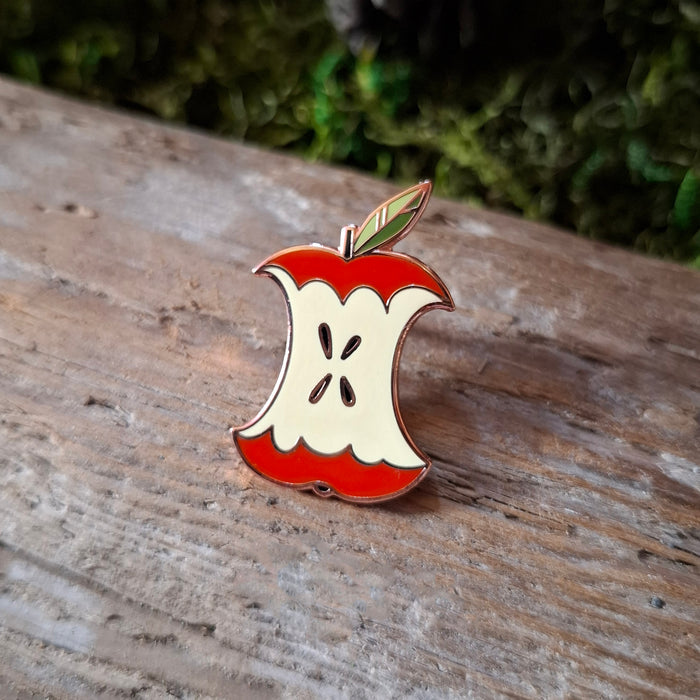 Apple Core Enamel Pin