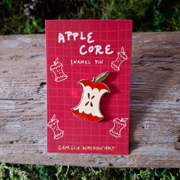 Apple Core Enamel Pin