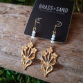 Aquamarine Forget-me-Not Dangle Earrings