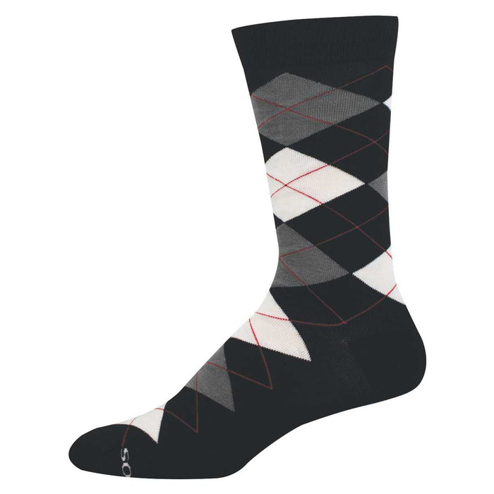 Argyle Bamboo Men's Crew Socks