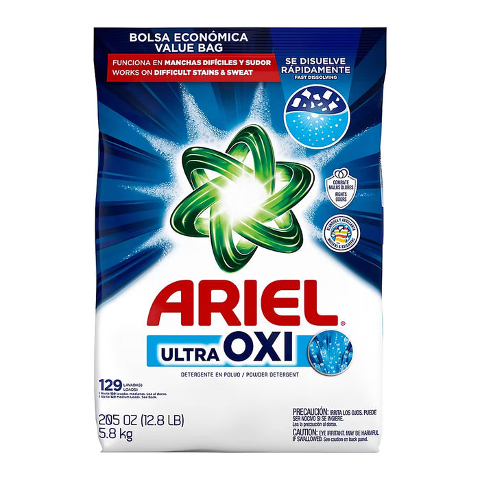 Ariel Ultra Oxi Powder Laundry Detergent, Original Scent, 129 Loads