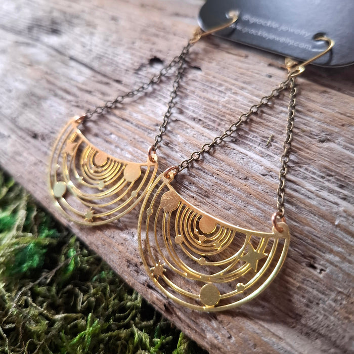 Astro Brass Earrings