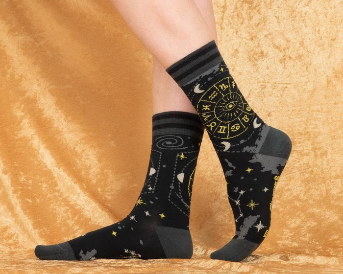 Astrology Sparkly Crew Socks