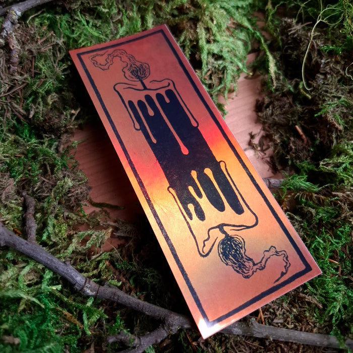 "At Both Ends" Candle Holographic Vinyl Sticker