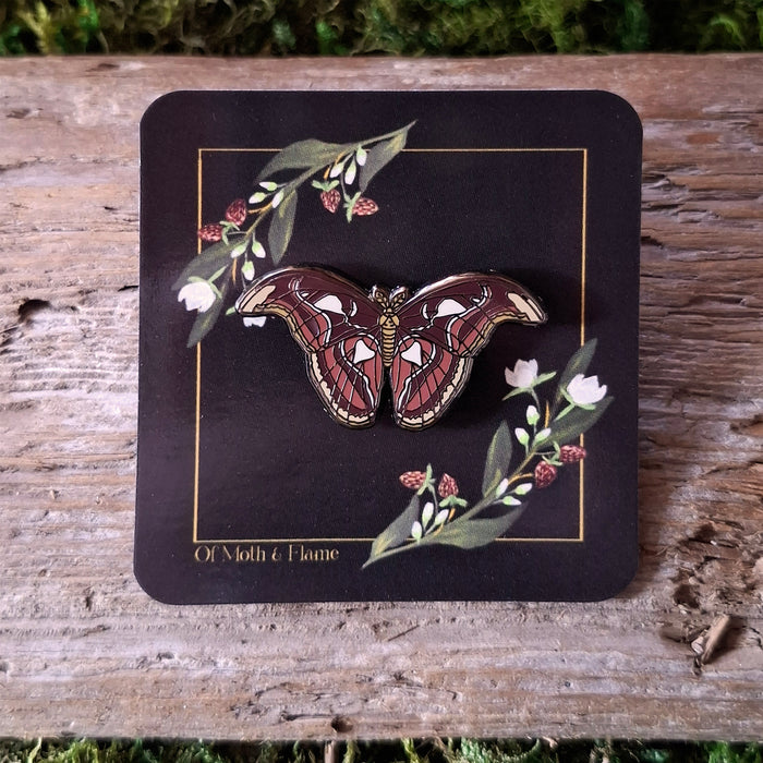 Atlas Moth Enamel Pin