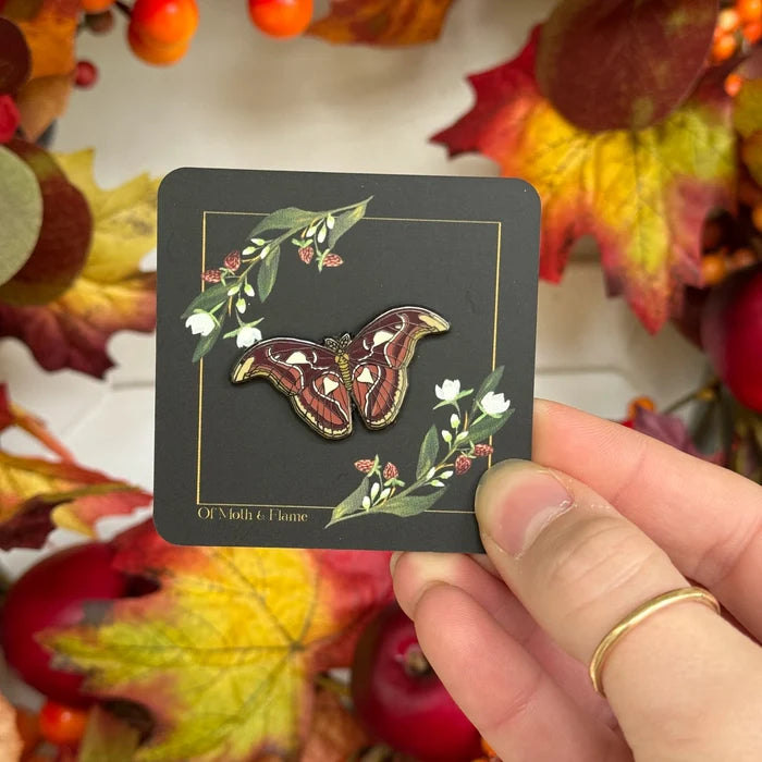 Atlas Moth Enamel Pin