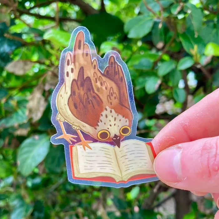 Avid Reader Clear Vinyl Sticker