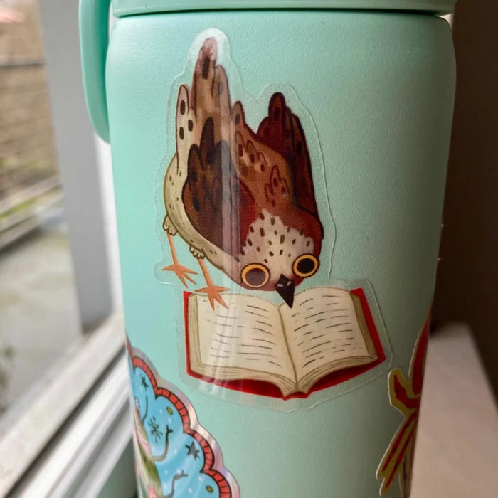 Avid Reader Clear Vinyl Sticker