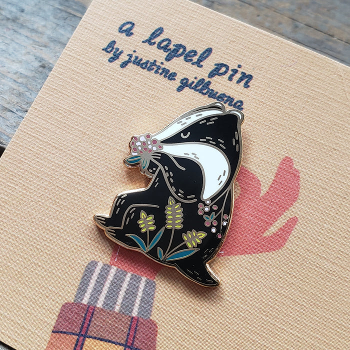 Badger Enamel Pin