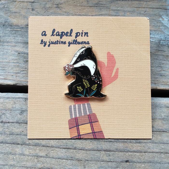Badger Enamel Pin