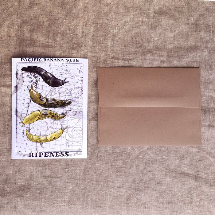 Banana Slug Ripeness Chart Greeting Card