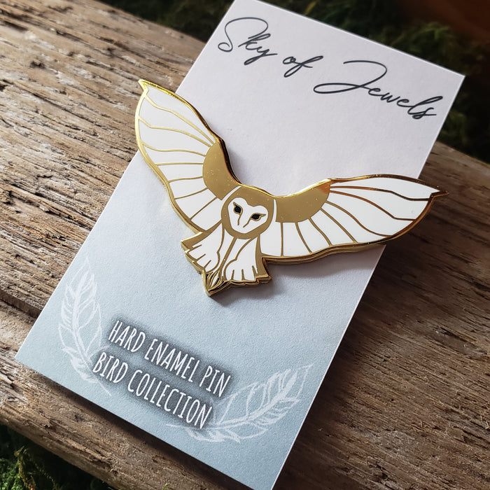 Barn Owl Enamel Pin