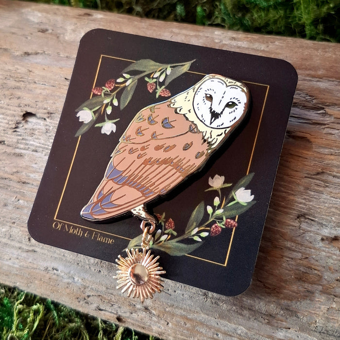 Barn Owl Enamel Pin