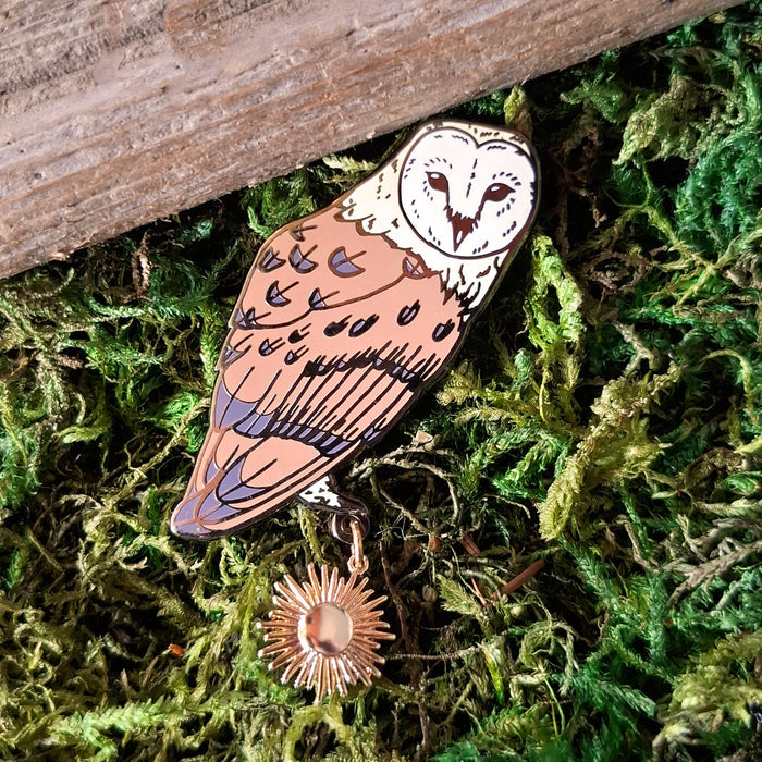 Barn Owl Enamel Pin