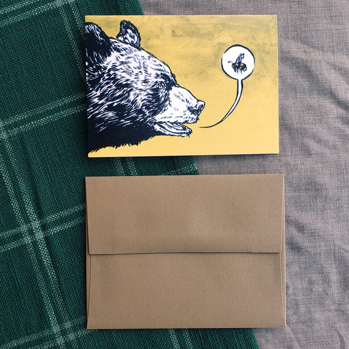Bear & Bee Greeting Card