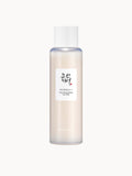 Bottle of Beauty of Joseon Glow Replenishing Rice Milk Toner in 150ml transparent bottle with a white cap, placed on a white background.