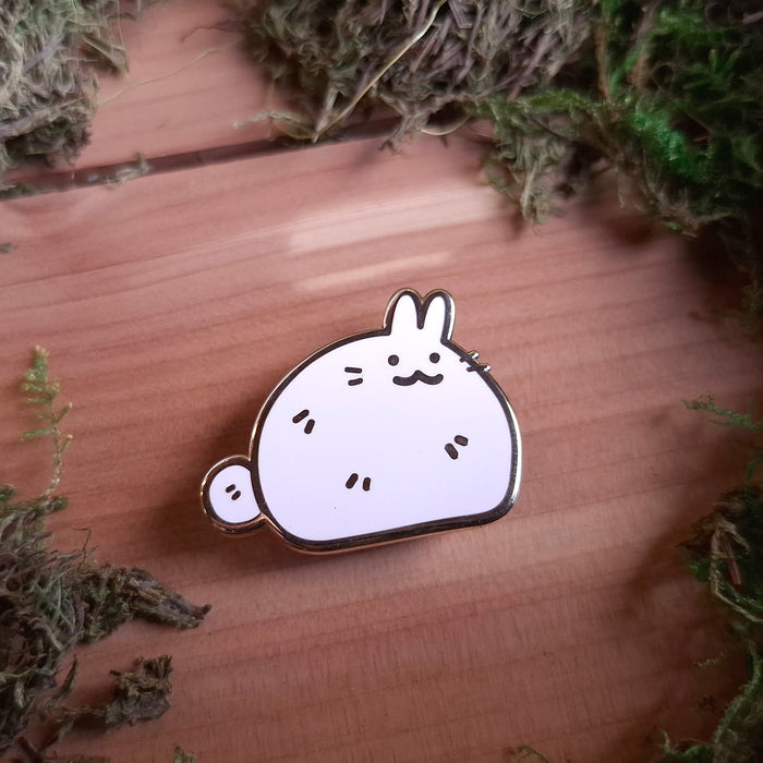 Big Round Bunny Enamel Pin