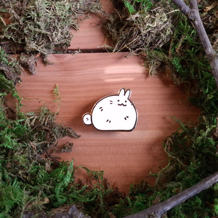 Big Round Bunny Enamel Pin