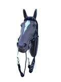 Black Beaded Browband Headstall with a fancy braided browband with matching reins....all sizes. - Tiffanys Braided Tack LLC