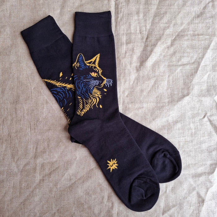 Black Cat Men's Crew Socks
